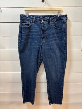 OLD NAVY Blue High Rise OG Straight Jeans Size 16